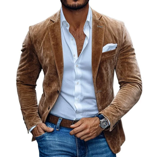 Americana de Hombre Elegante Ligera con Botones