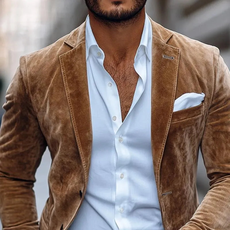 Americana de Hombre Elegante Ligera con Botones