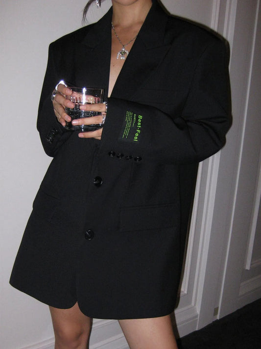 Blazer de Mujer Oversize Elegante con Botones
