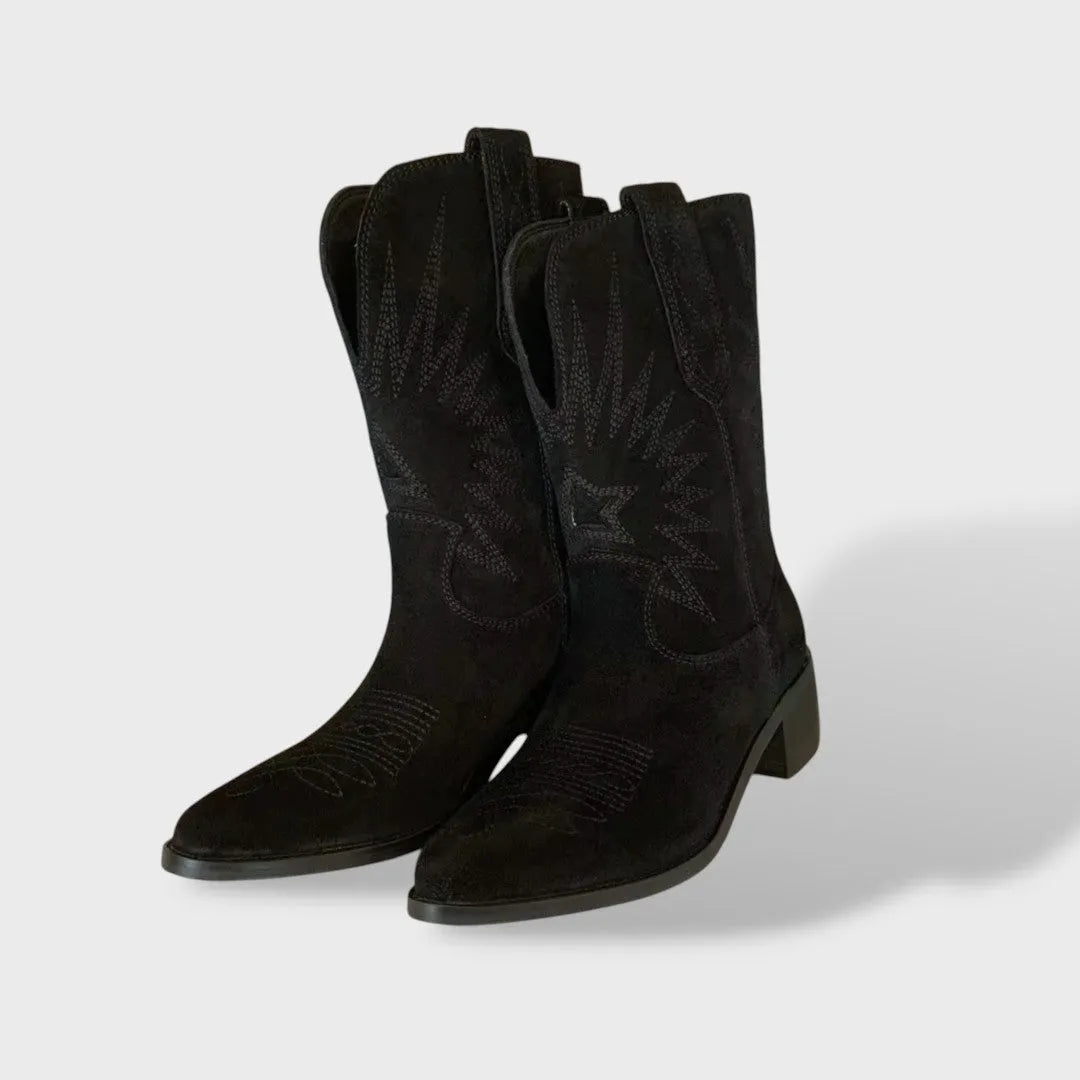 Botas de Mujer Elegantes Vaqueras con Bordados