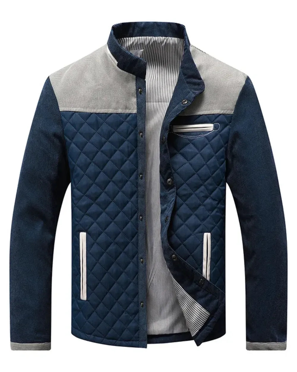 Chaqueta de Hombre Acolchada Casual con Bolsillos