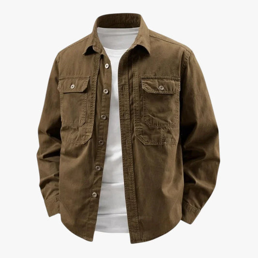 Chaqueta de Hombre Casual Militar con Botones