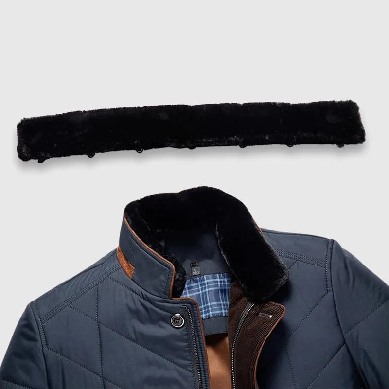 Chaqueta de Hombre de Invierno Acolchada Casual con Bolsillos