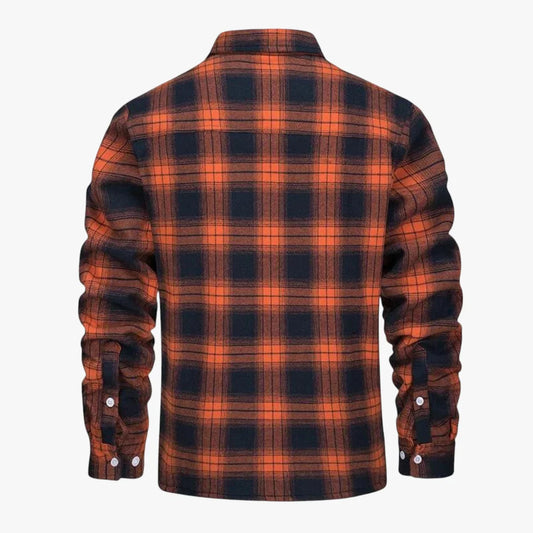 Chaqueta de Invierno de Hombre Casual de Cuadros con Botones