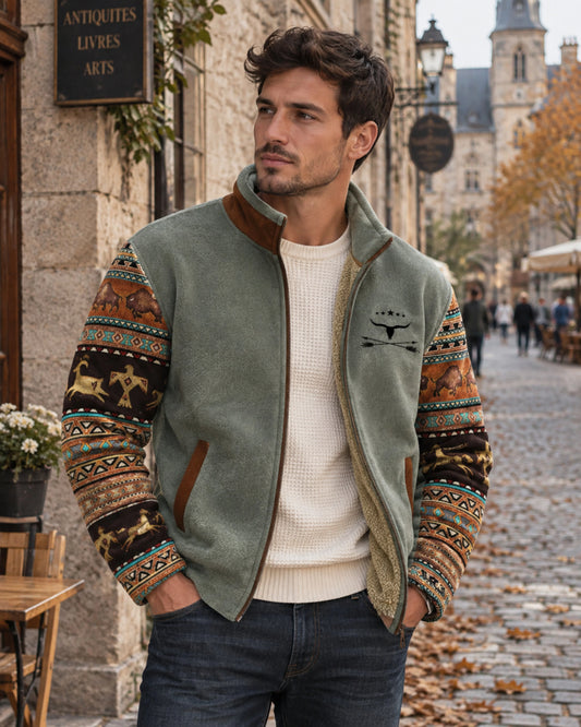 Chaquetas de Invierno de Hombre Casual Estampada con Bolsillos