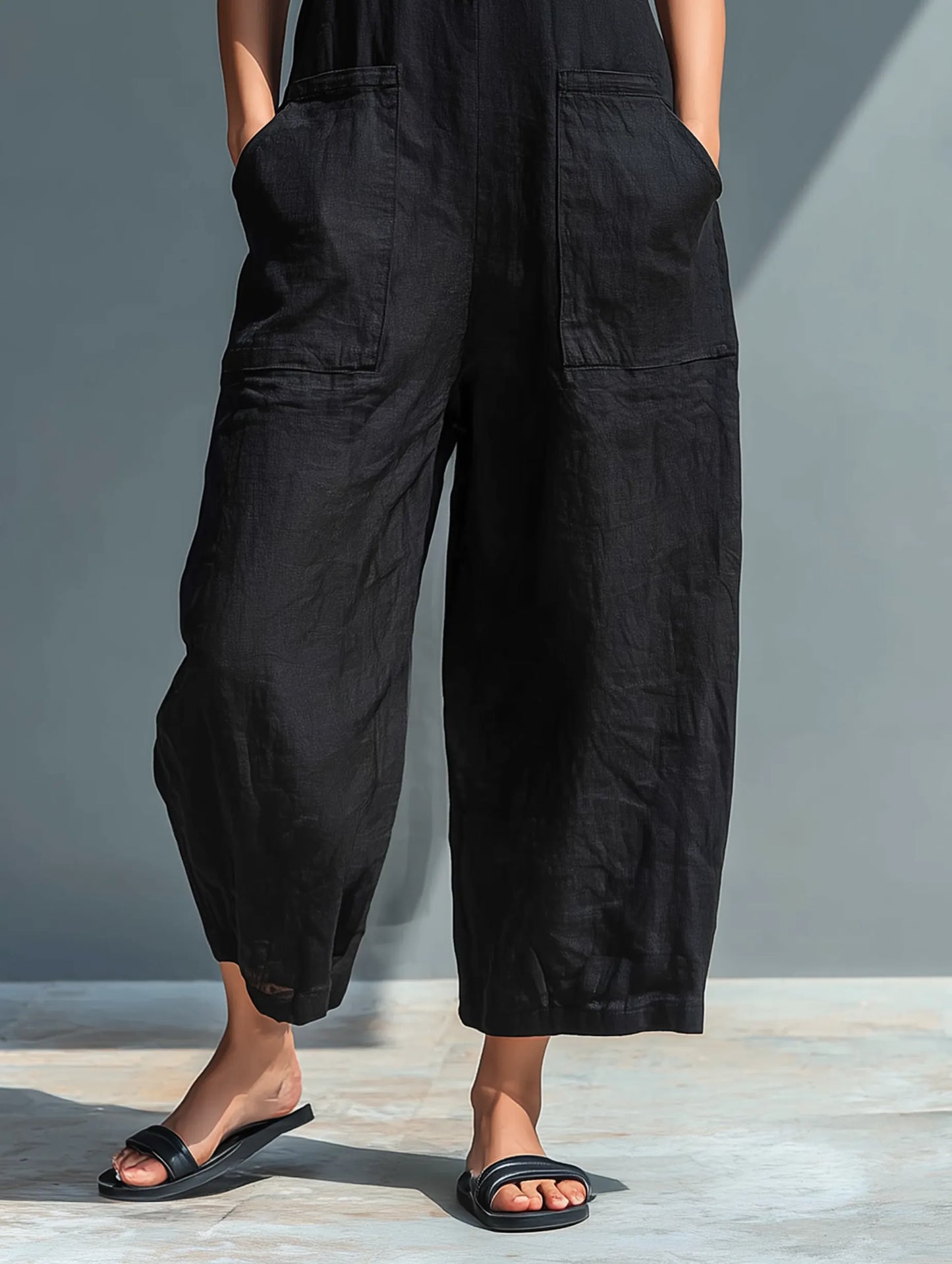 Mono de Mujer Casual Minimalista con Cuello Mao y Botones