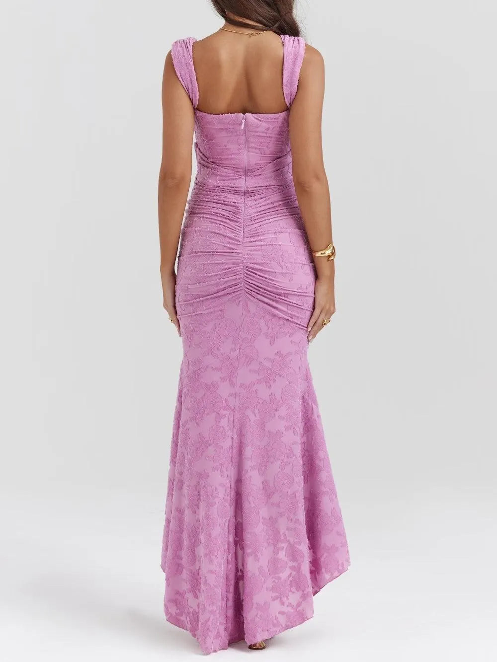 Vestido de Invitada de Boda Largo Elegante Corset con Asimétrico