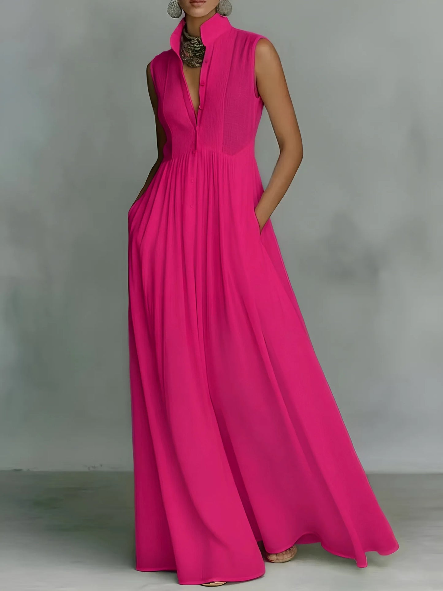 Vestido de Verano Largo Elegante Casual con Tirantes