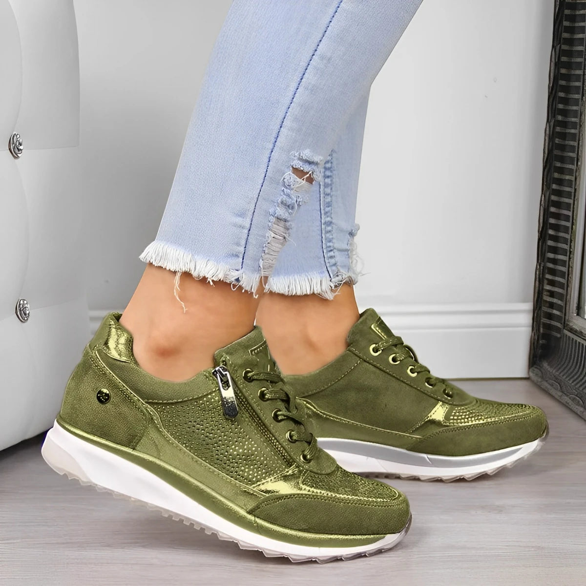 Zapatillas de Mujer Casual Deportivas con Cremallera