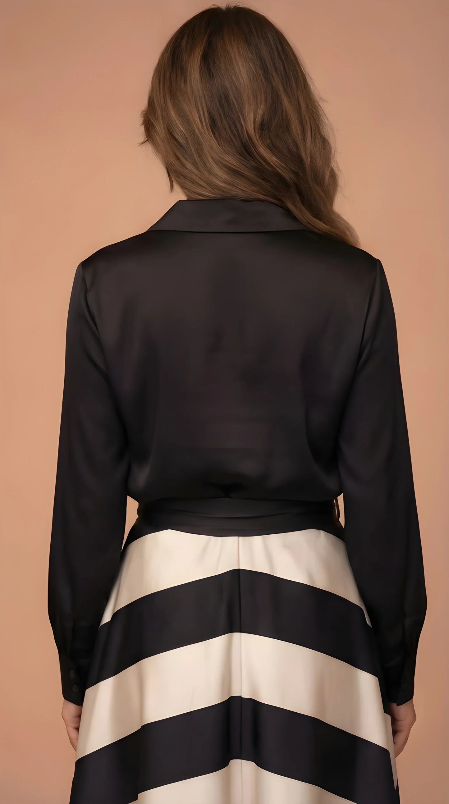 Vestido de invitada de boda largo elegante casual con cintura ajustable