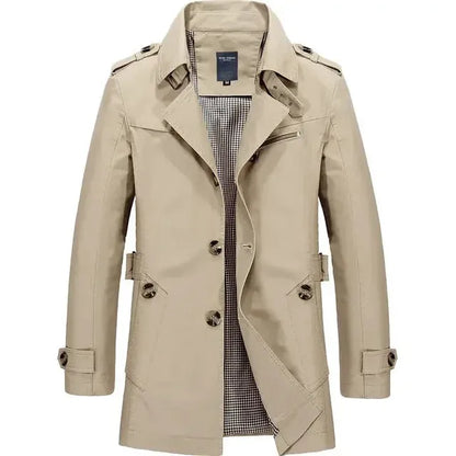 Abrigo de Hombre Elegante Ligero con Botones