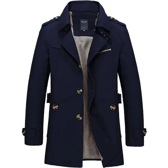 Abrigo de Hombre Elegante Ligero con Botones