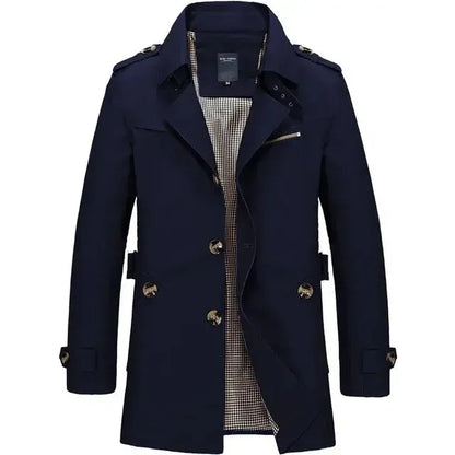 Abrigo de Hombre Elegante Ligero con Botones