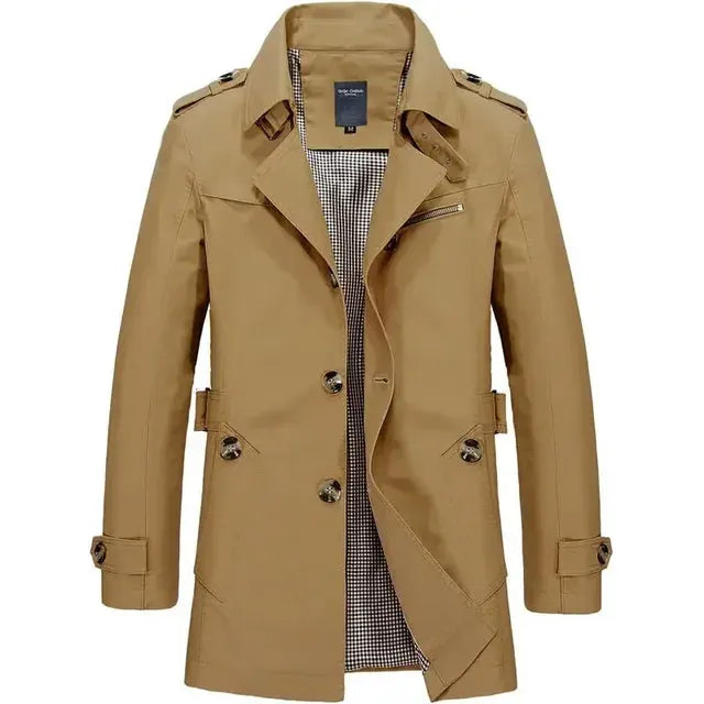 Abrigo de Hombre Elegante Ligero con Botones