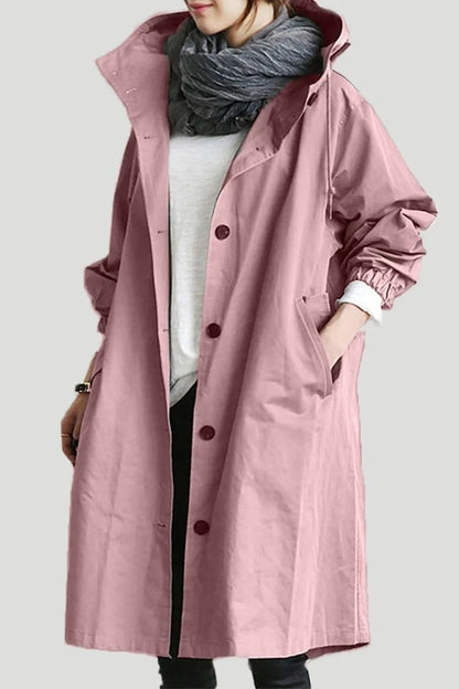 Abrigo de Mujer Largo Elegante con Capucha