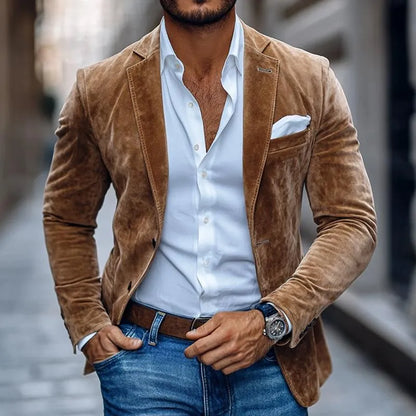 Americana de Hombre Elegante Ligera con Botones