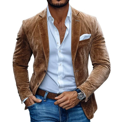 Americana de Hombre Elegante Ligera con Botones