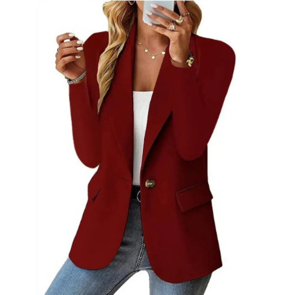 Blazer de Mujer Elegante Ligera con Botones