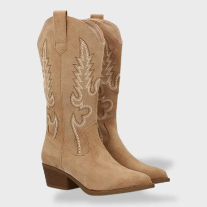 Botas de Mujer Vaqueras Elegantes con Punta Afilada