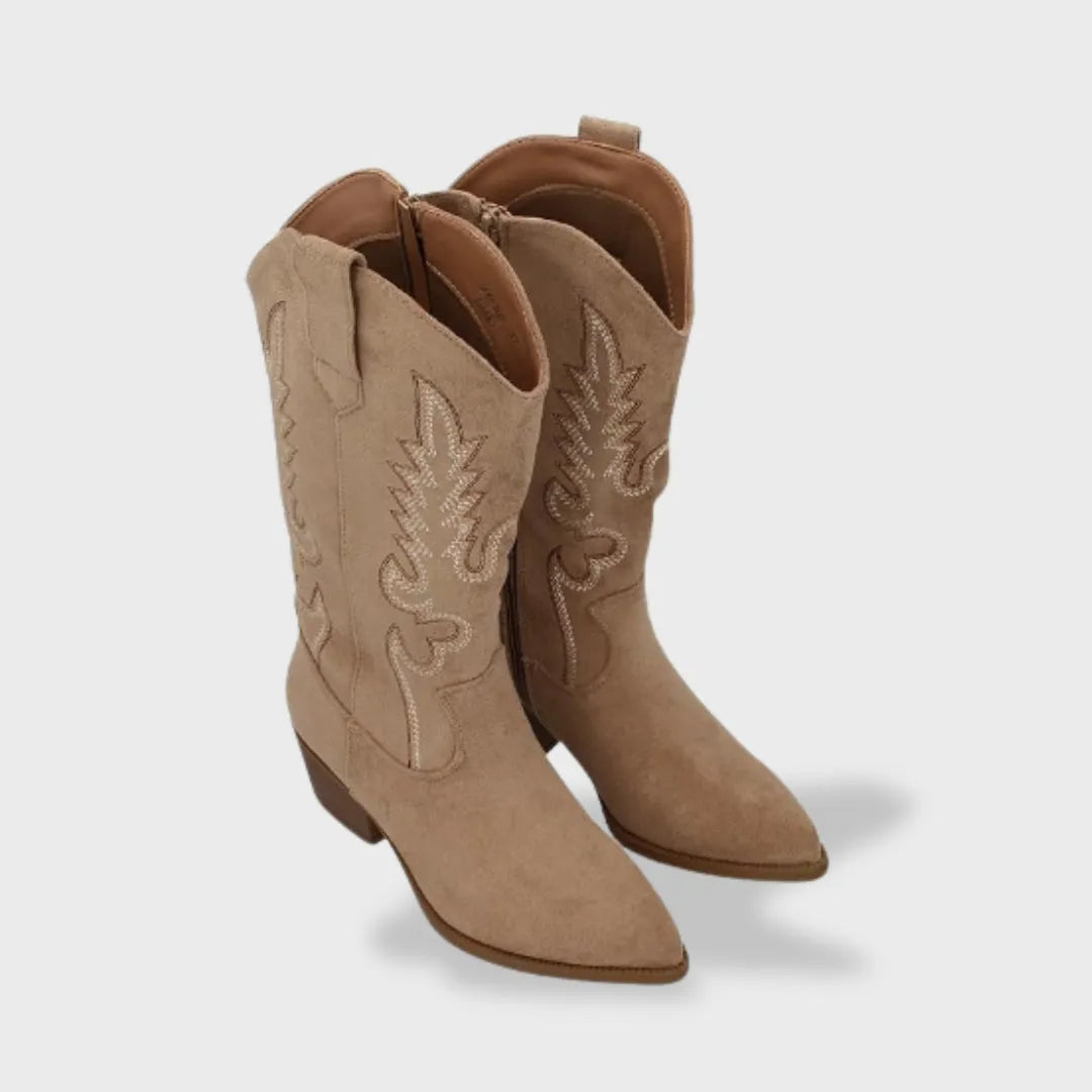 Botas de Mujer Vaqueras Elegantes con Punta Afilada
