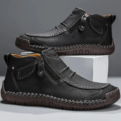 Botas de Hombre Casual Cómodas con Cremallera Lateral