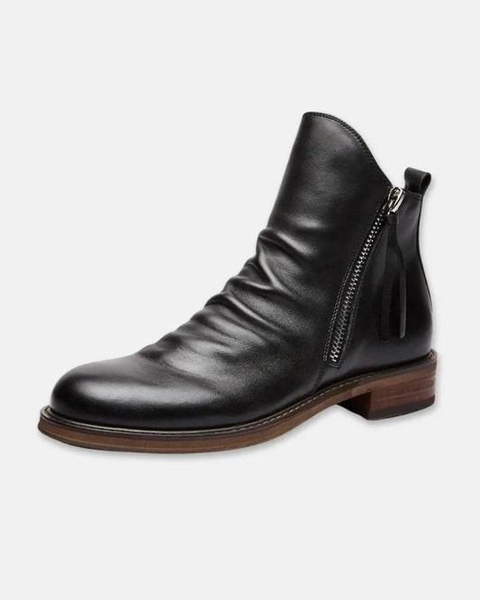 Botas de Hombre Casual Vintage con Cremallera Lateral