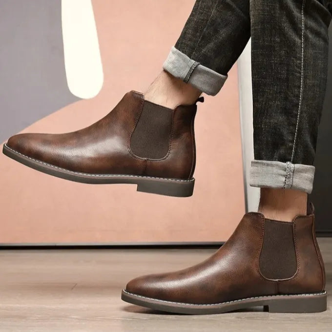 Botas de Hombre Elegantes Cómodas con Paneles Elásticos