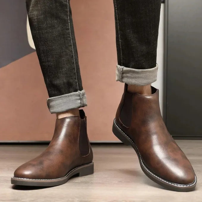 Botas de Hombre Elegantes Cómodas con Paneles Elásticos