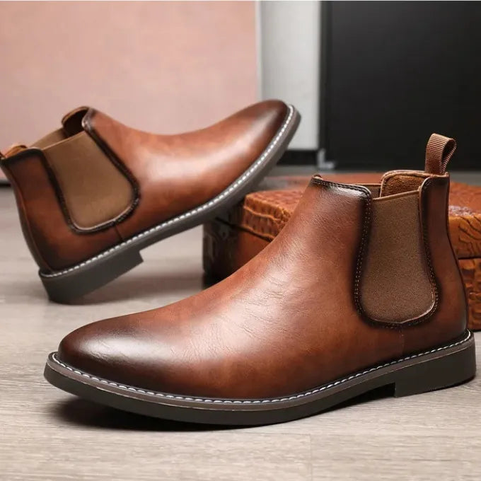 Botas de Hombre Elegantes Cómodas con Paneles Elásticos