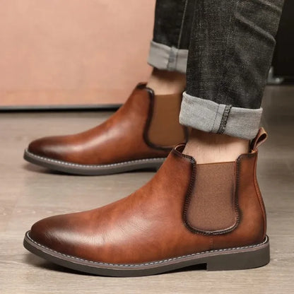 Botas de Hombre Elegantes Cómodas con Paneles Elásticos