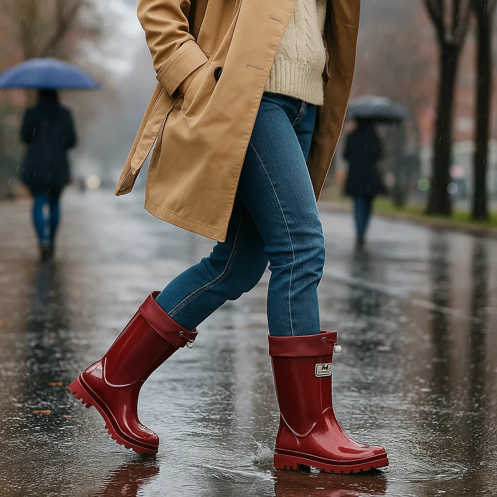 Botas de Mujer Cómodas Impermeables con Suela Antideslizante