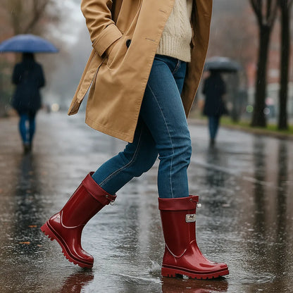 Botas de Mujer Cómodas Impermeables con Suela Antideslizante