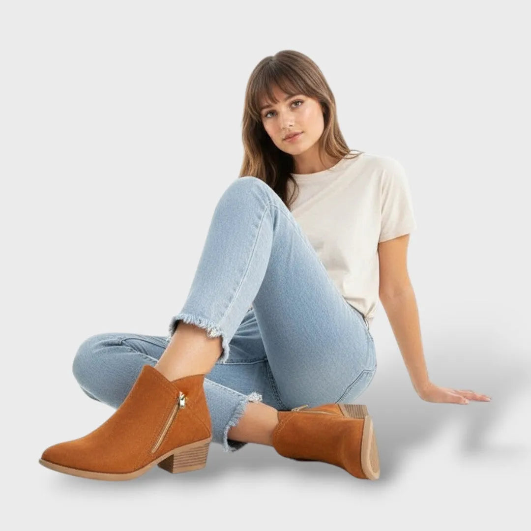 Botas de Mujer Cómodas Casual con Cremallera Lateral