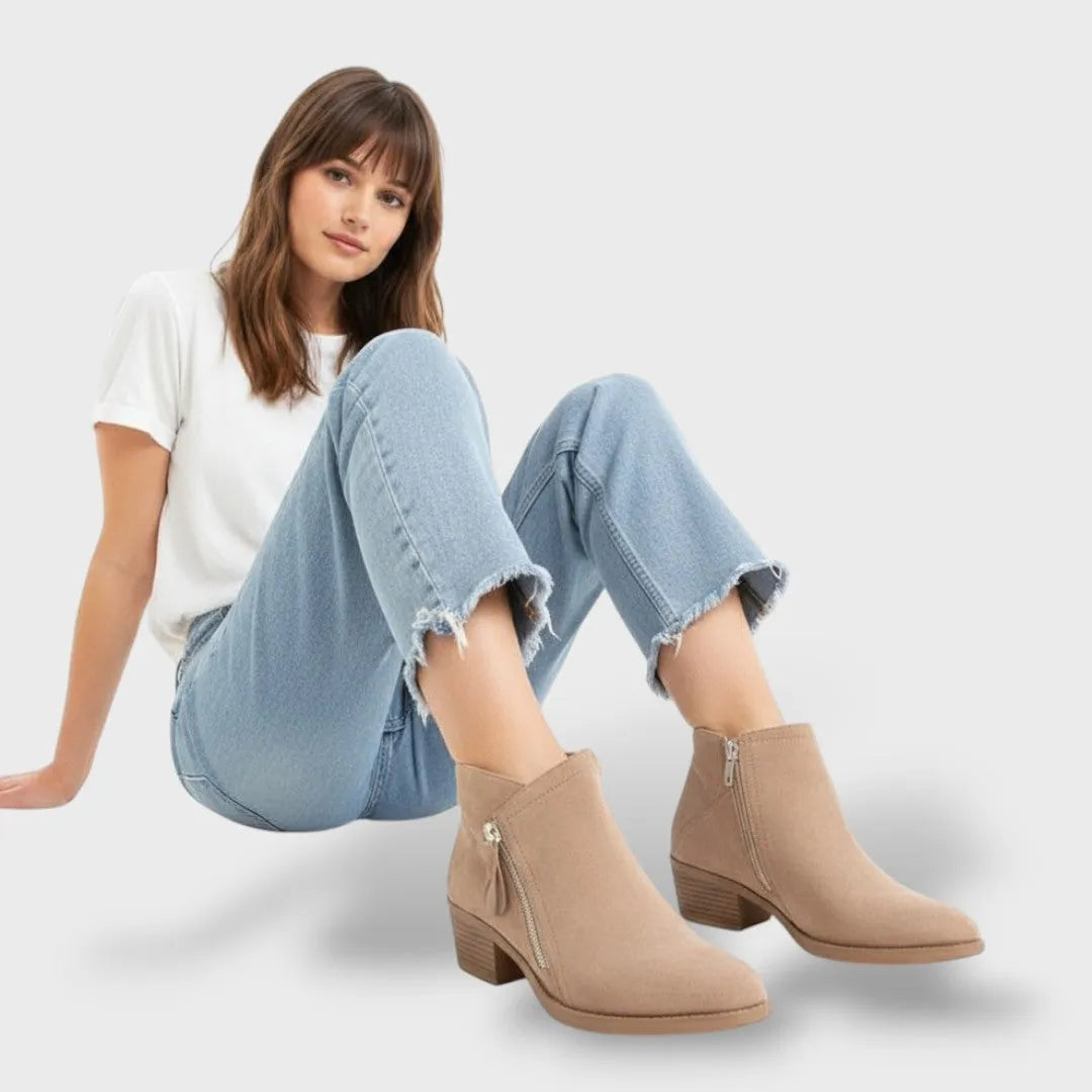 Botas de Mujer Cómodas Casual con Cremallera Lateral