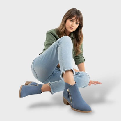 Botas de Mujer Cómodas Casual con Cremallera Lateral