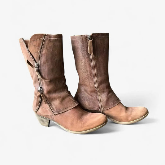 Botas de Mujer Cómodas Elegantes con Cremallera Lateral
