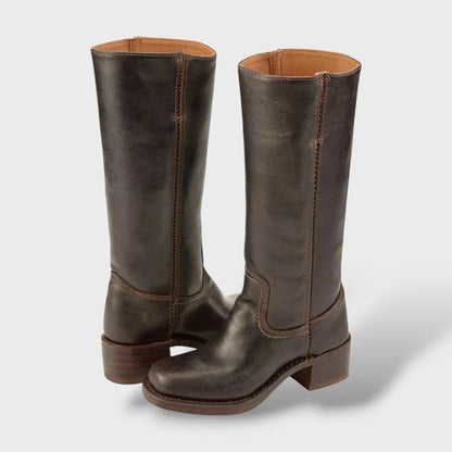 Botas de Mujer Elegantes Clásicas con Punta Redondeada