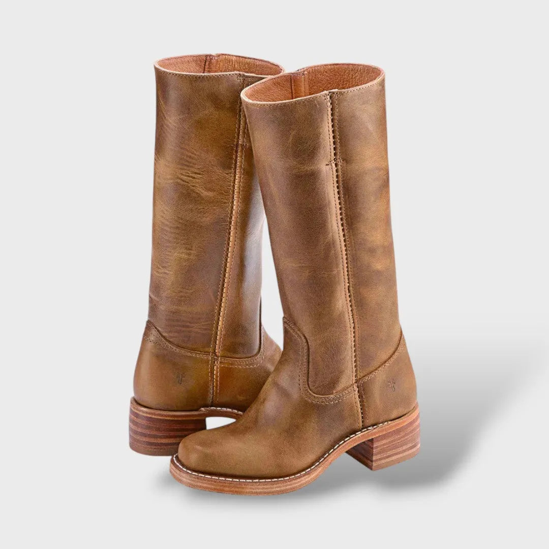 Botas de Mujer Elegantes Clásicas con Punta Redondeada