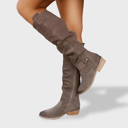 Botas de Mujer Elegantes Cómodos con Cremallera Lateral