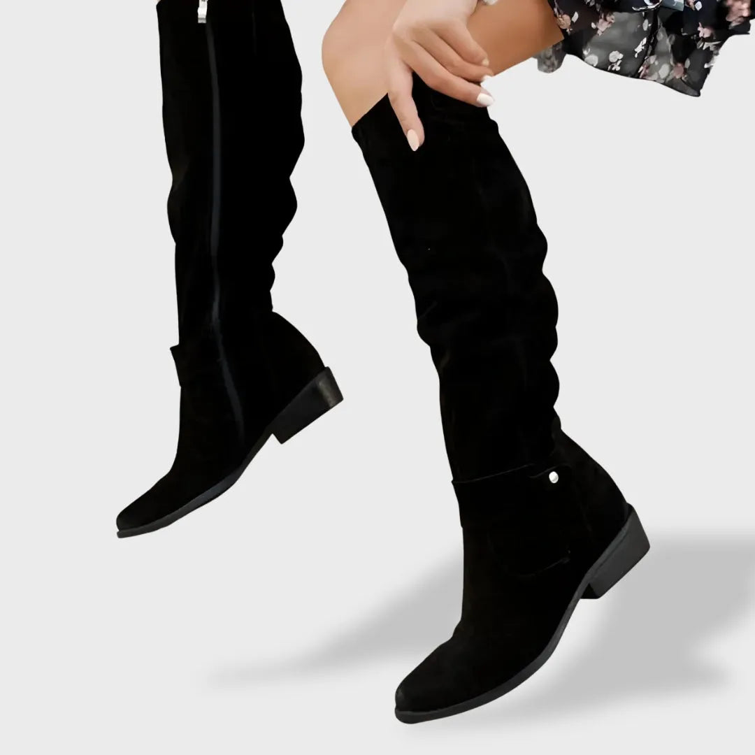 Botas de Mujer Elegantes Cómodos con Cremallera Lateral