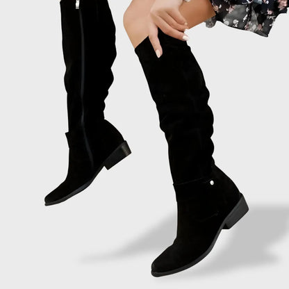 Botas de Mujer Elegantes Cómodos con Cremallera Lateral