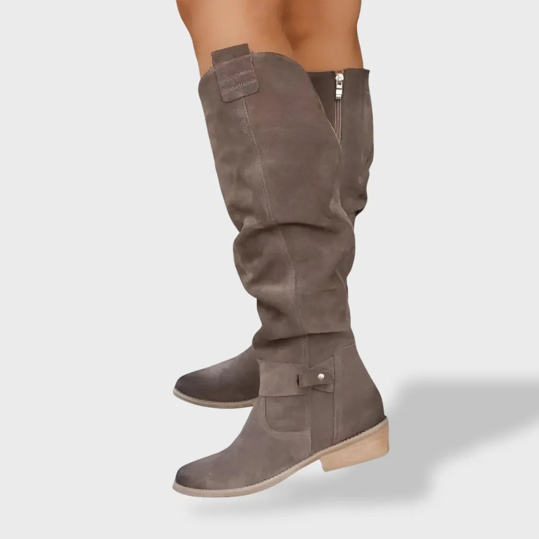 Botas de Mujer Elegantes Cómodos con Cremallera Lateral