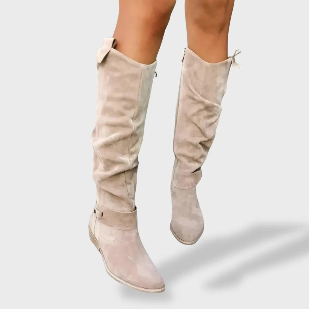 Botas de Mujer Elegantes Cómodos con Cremallera Lateral