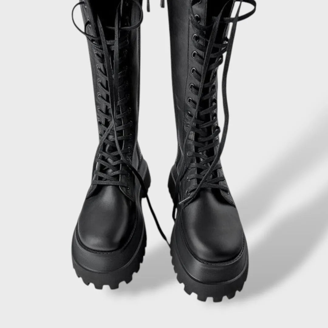 Botas de Mujer Militares Modernas con Cordones