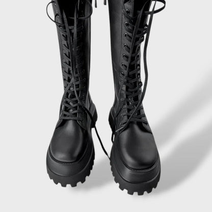 Botas de Mujer Militares Modernas con Cordones