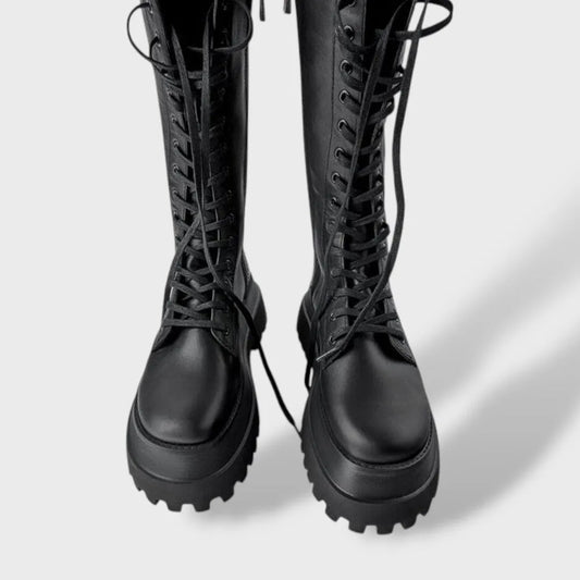 Botas de Mujer Militares Modernas con Cordones
