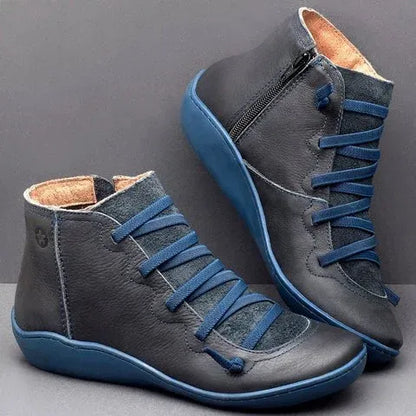Botas de Mujer Planas Cómodas con Cordones