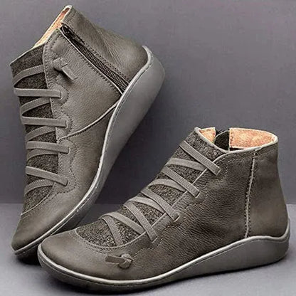 Botas de Mujer Planas Cómodas con Cordones