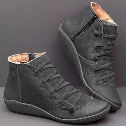 Botas de Mujer Planas Cómodas con Cordones