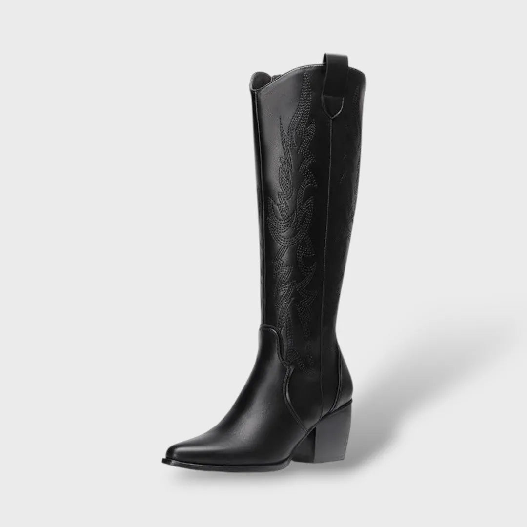 Botas de Mujer Vaqueras Clásicas con Punta Afilada